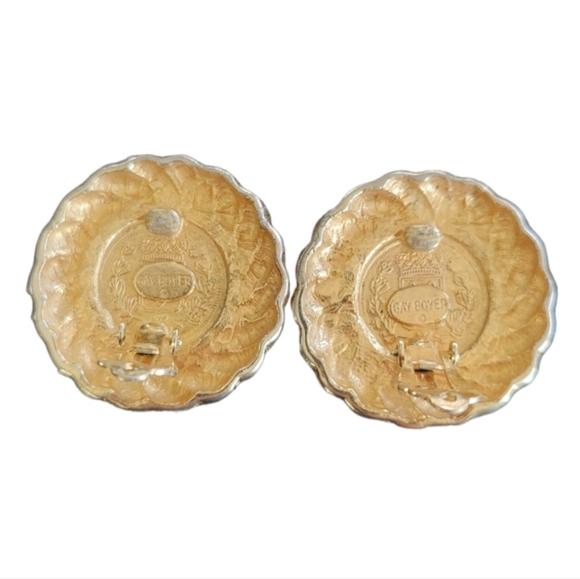 ✨ Gay Boyer | 1980s Clip-on Earrings - Picture 3 of 3